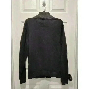 Express Sweater Men XLarge Gray Ribbed Preppy Full Zip Knit Sweater Classiccore‎